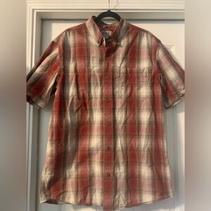 Men’s Carhartt short sleeve button up shirt size L